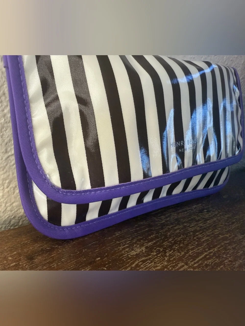 Henri Bendel Mini Flat Iron Case / Makeup Bag Pouch
